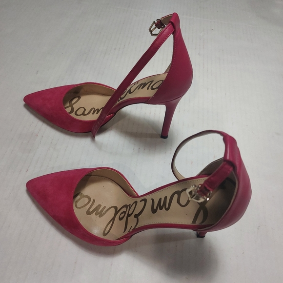 Sam Edelman Women's Pink Leather High Heels Shoes Size 8.5M - Picture 2 of 15